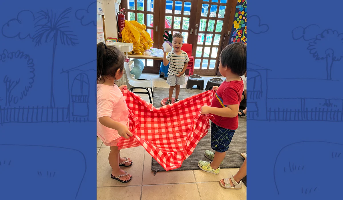 Preschoolers engaged in a hands-on learning activity